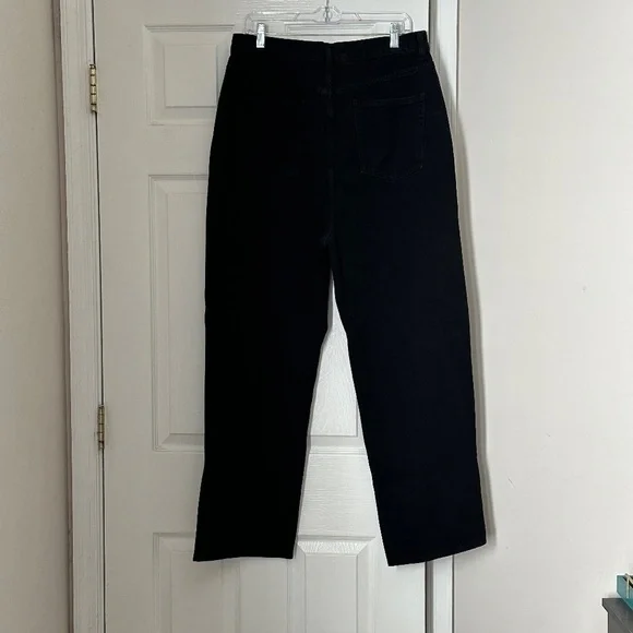 Grey Lab Los Angeles Anthropologie Asymmetrical Black Jeans New with Tags 32 - Picture 5 of 9